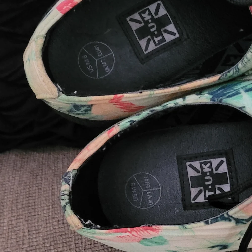TUK MONDO TROPICAL PRINT MINT GREEN UNISEX CREEPERS